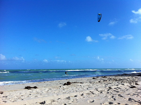 Kitesurfer am North Beach Miami