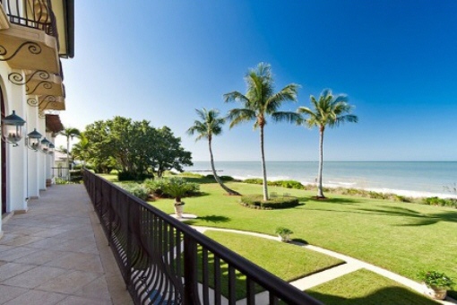 Garten mit Strand